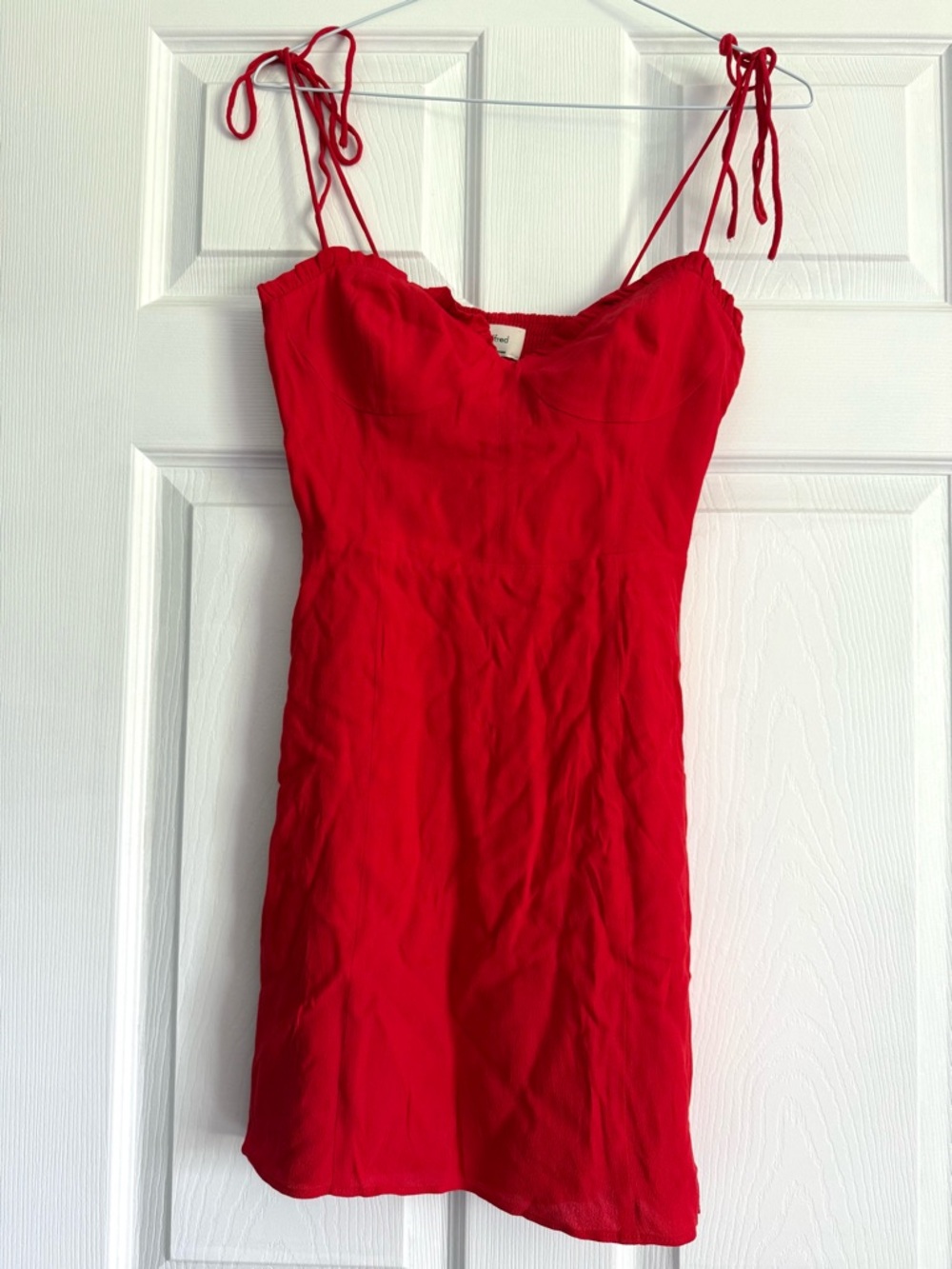 Wilfred sweetheart ruffle bustier Fable mini dress RED SIZE 4